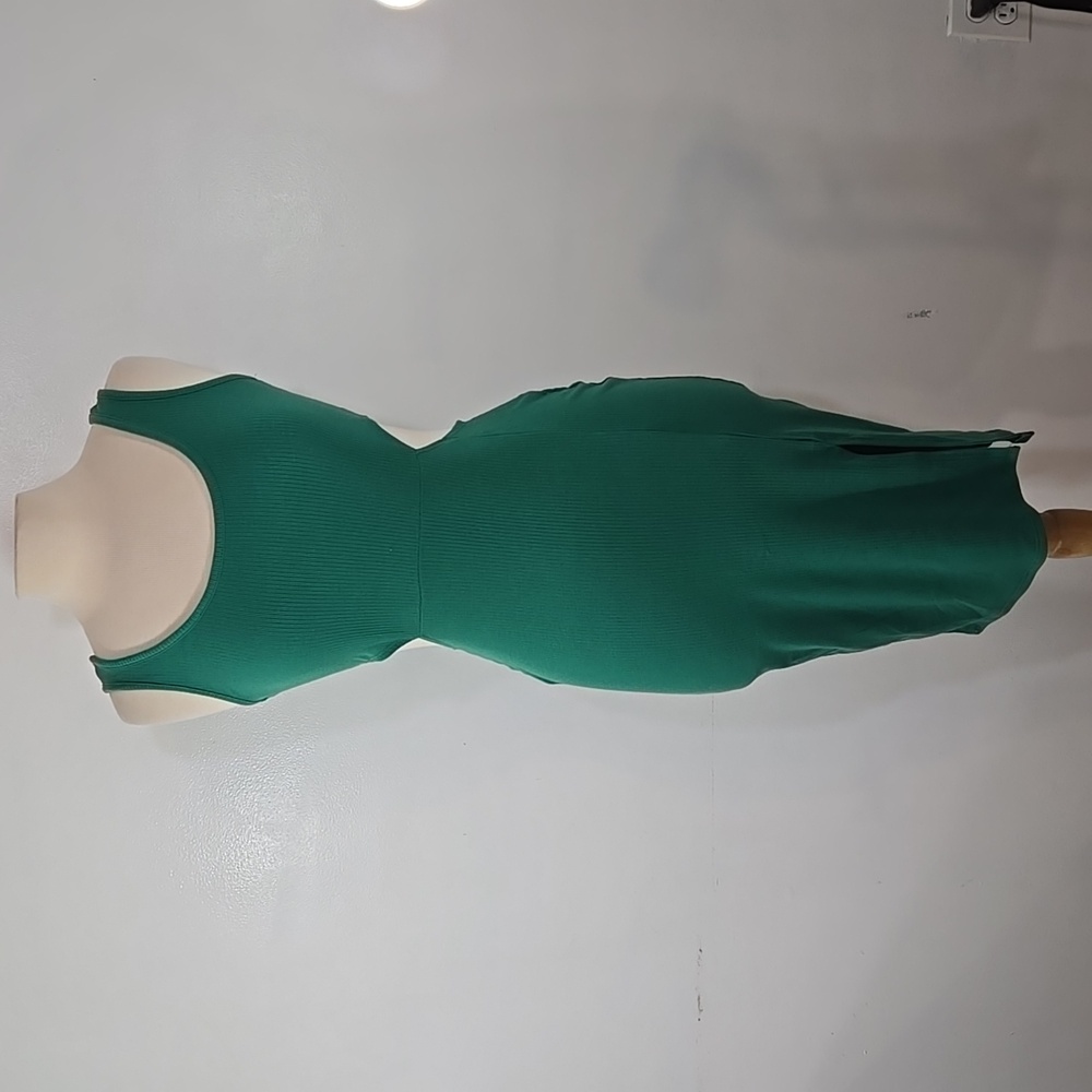See You Monday Knit Cutout Green Dress Medium